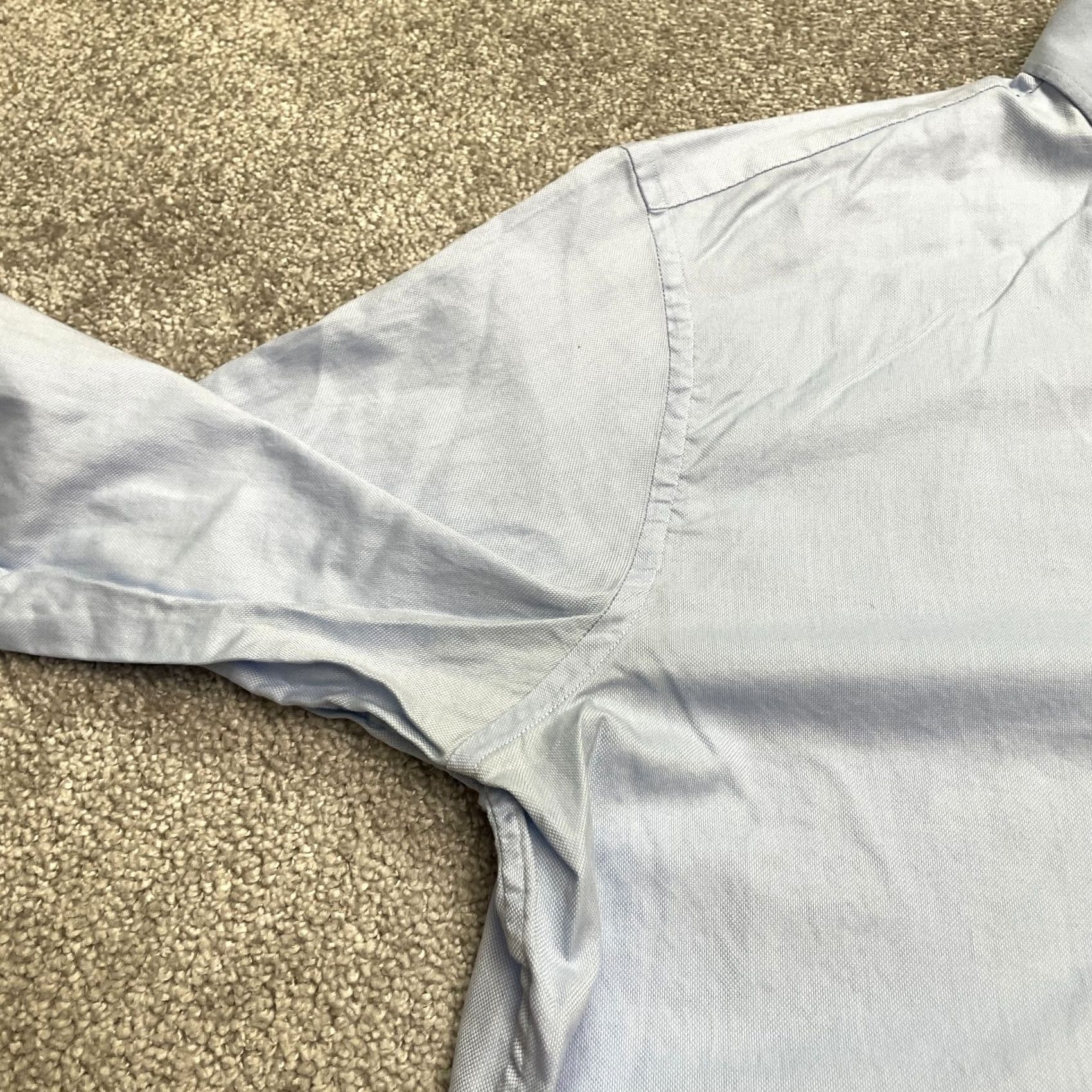 Banana Republic Banana Republic Dress Shirt Mens XL Light Blue Cotton Classic Work Size 46R - 5 Thumbnail