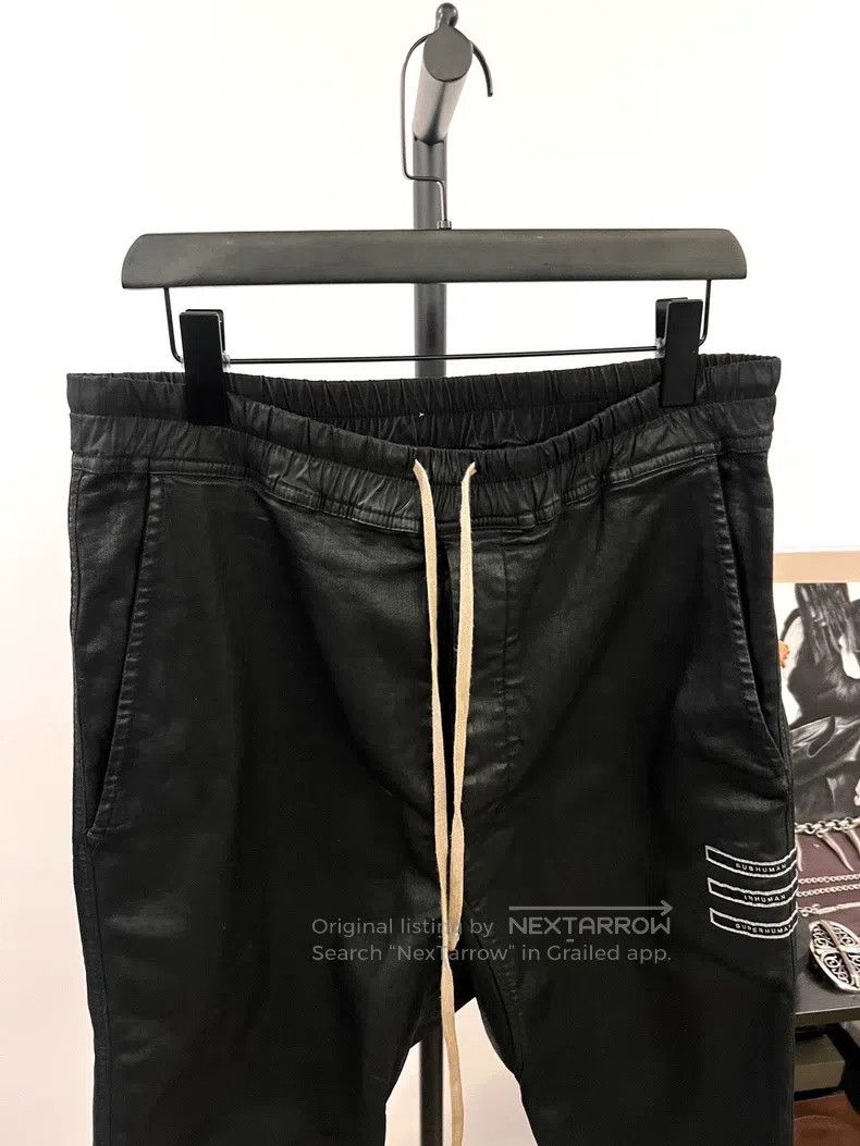 Rick Owens RICK OWENS size M Wax-coated cropped trousers size M Size US 28 / EU 44 - 4 Thumbnail