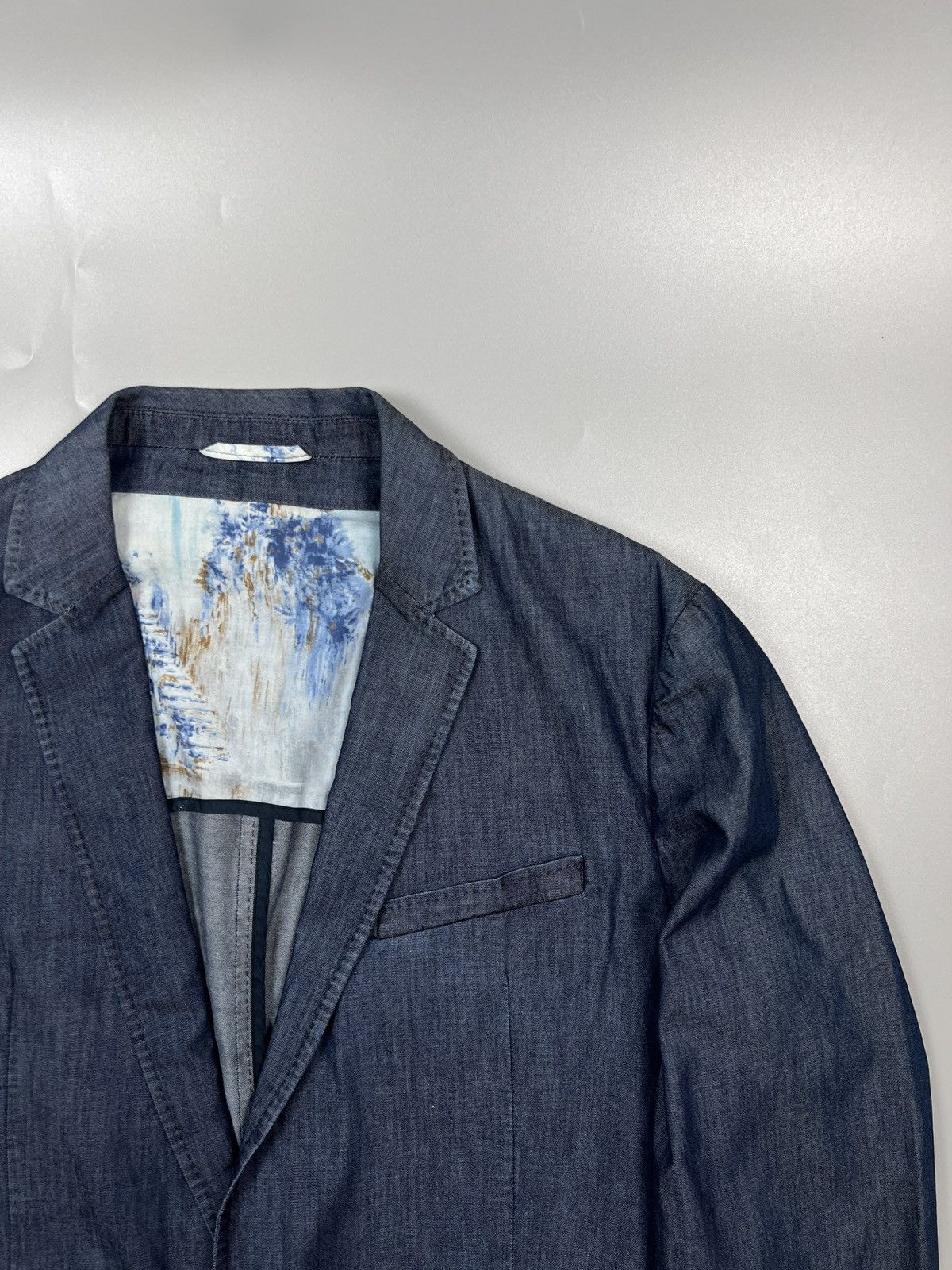 Dolce & Gabbana Dolce & Gabbana One Button Denim Blazer (Y0366) Size 40R - 3 Thumbnail