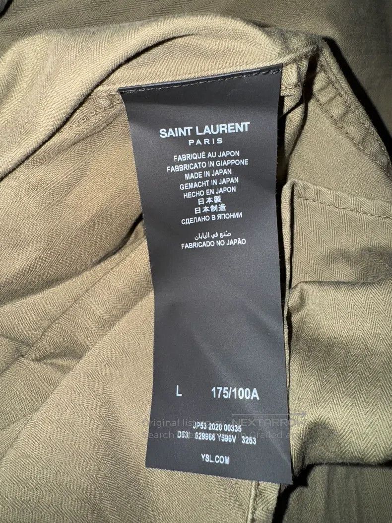 Saint Laurent Paris Saint Laurent Paris Gemstone Button Destroyed Denim Shirt Size US L / EU 52-54 / 3 - 5 Thumbnail