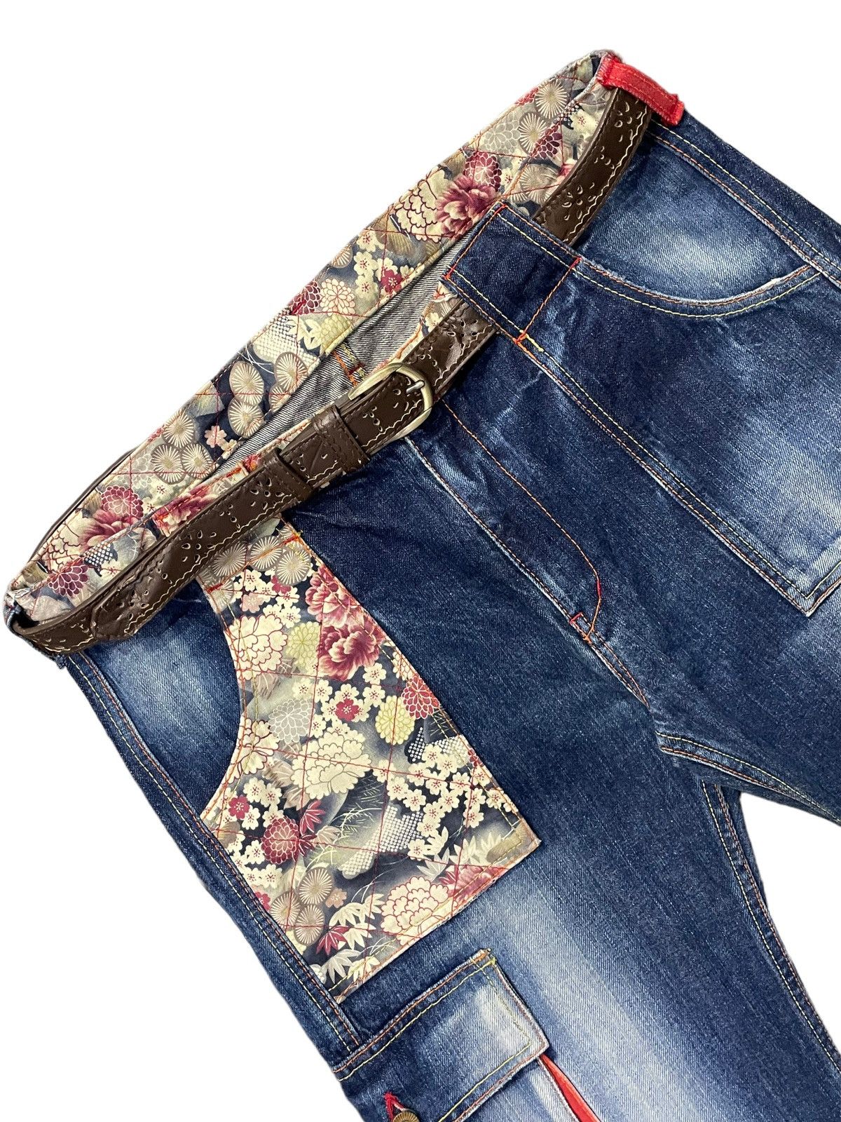 Eternal × Hysteric Glamour Vintage Eternal Japan Boro Cargo Denim With Leather Belted Size US 36 / EU 52 - 5 Thumbnail