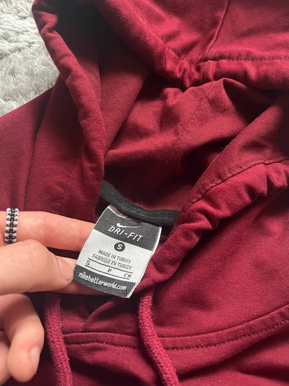 Nike × Vintage Nike Hoodie Streetwear Big Logo Swoosh Rare Drill Size US S / EU 44-46 / 1 - 6 Thumbnail