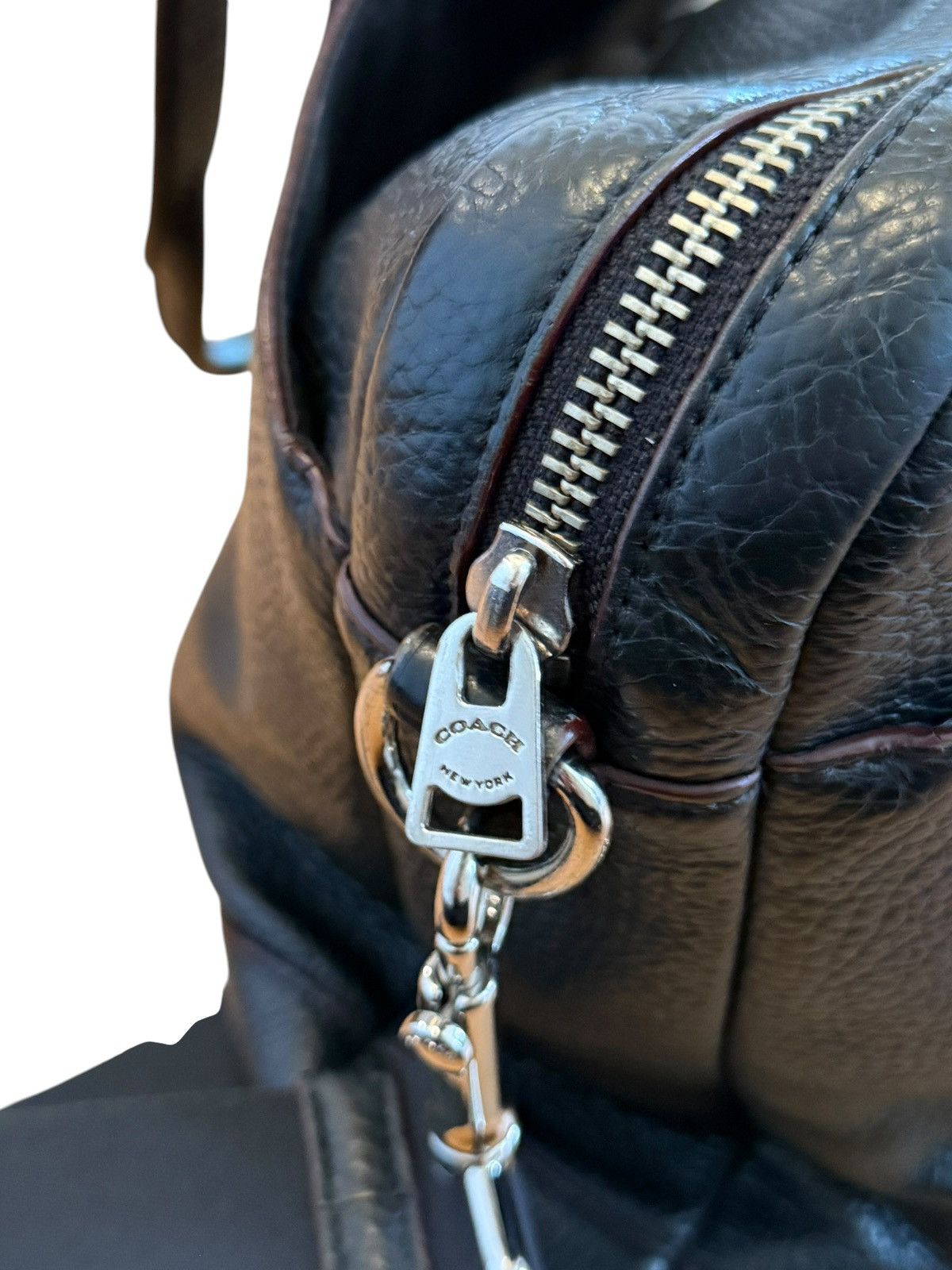 Coach Coach black pebbled leather crossbody business laptop bag Size ONE SIZE - 8 Thumbnail