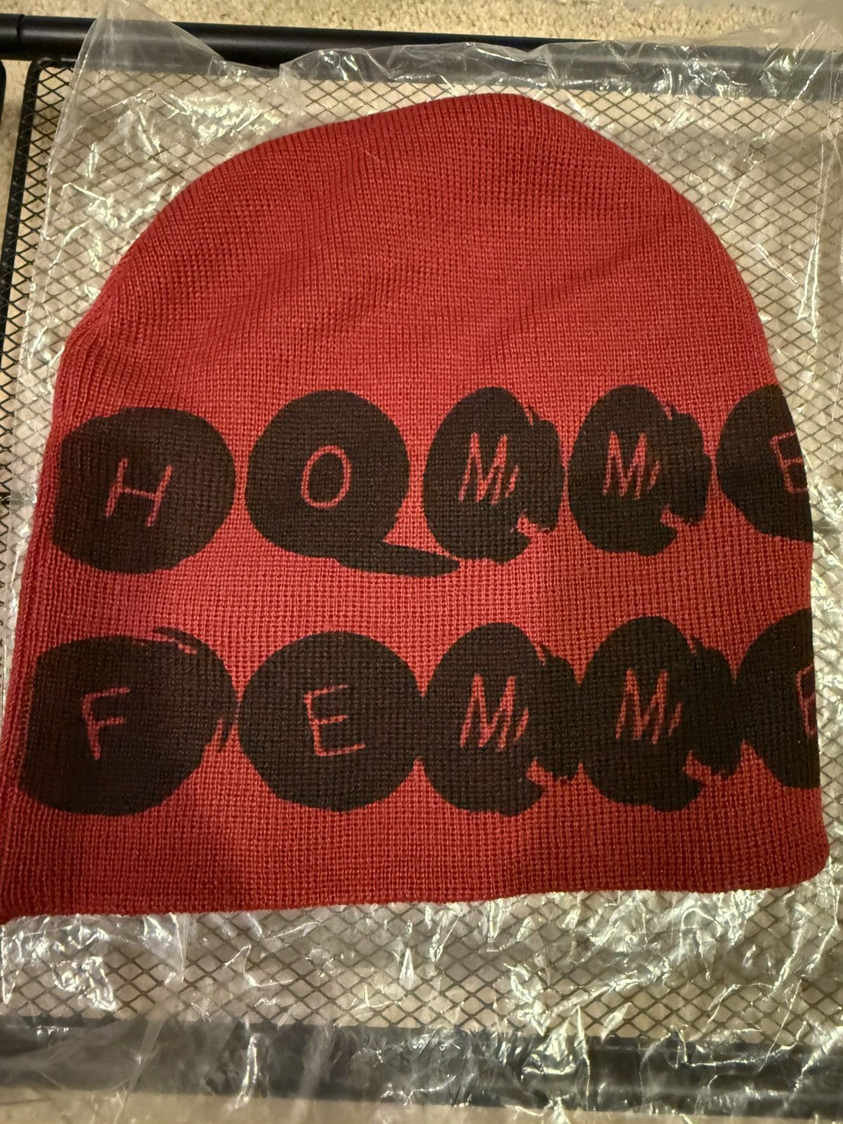 Homme + Femme La Homme Femme Red Beanie Size ONE SIZE - 2 Thumbnail