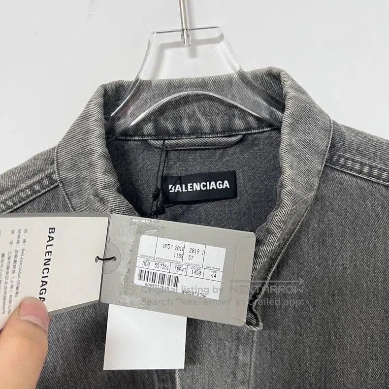 Balenciaga Balenciaga Back Logo Denim Jacket. Size US S / EU 44-46 / 1 - 2 Thumbnail