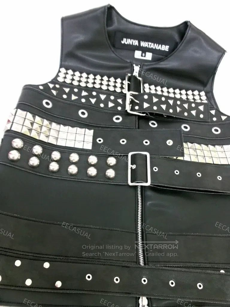 Junya Watanabe Junya Watanabe Black studded leather patchwork vest sleeve Size S / US 4 / IT 40 - 5 Thumbnail