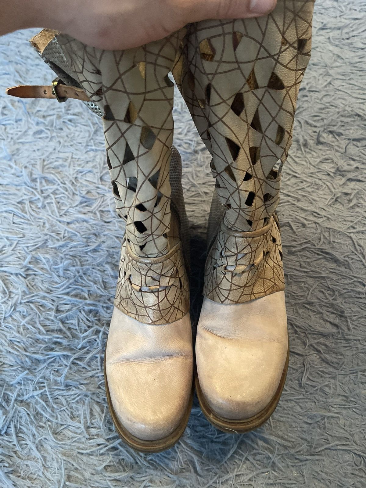 A.S.98 × Genuine Leather Airsteps A.S. 98 real leather avant garde boho style boots Size US 10 / IT 40 - 4 Thumbnail
