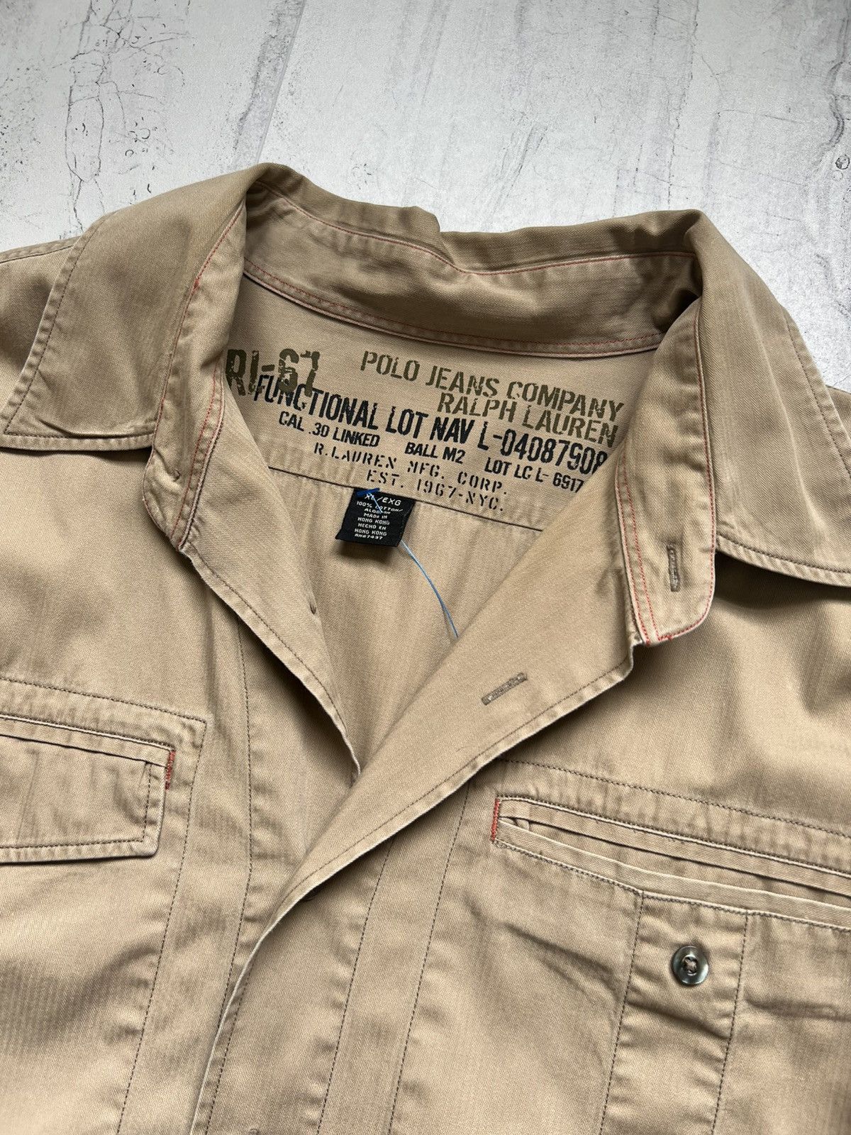 Polo Ralph Lauren Vintage Polo Ralph Lauren Tan Button Up Dress Shirt Size US XL / EU 56 / 4 - 3 Thumbnail