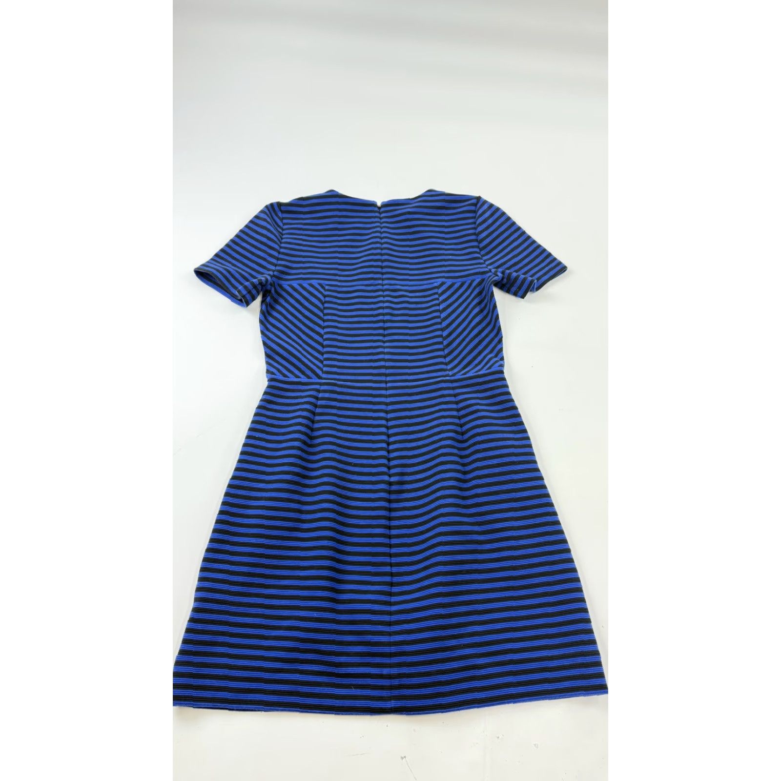 Madewell Madewell Dress Womens 8 Blue Black Striped Short Sleeve Knit Fit & Flare Size 30" / US 8 / IT 44 - 5 Thumbnail