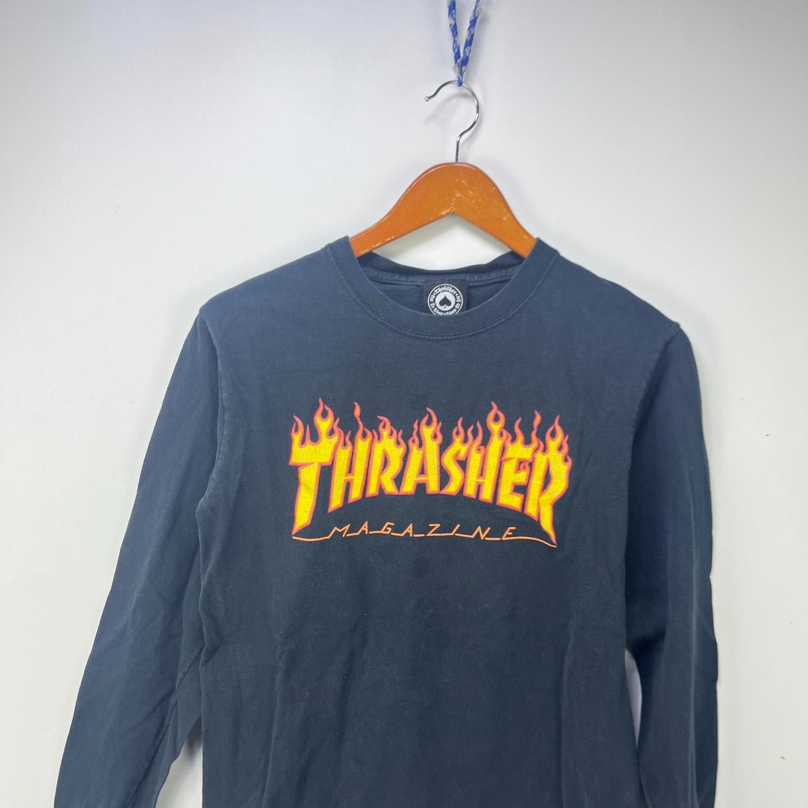 Thrasher Vintage Thrasher Flame Logo Faded LS Shirt Small Size US S / EU 44-46 / 1 - 2 Thumbnail