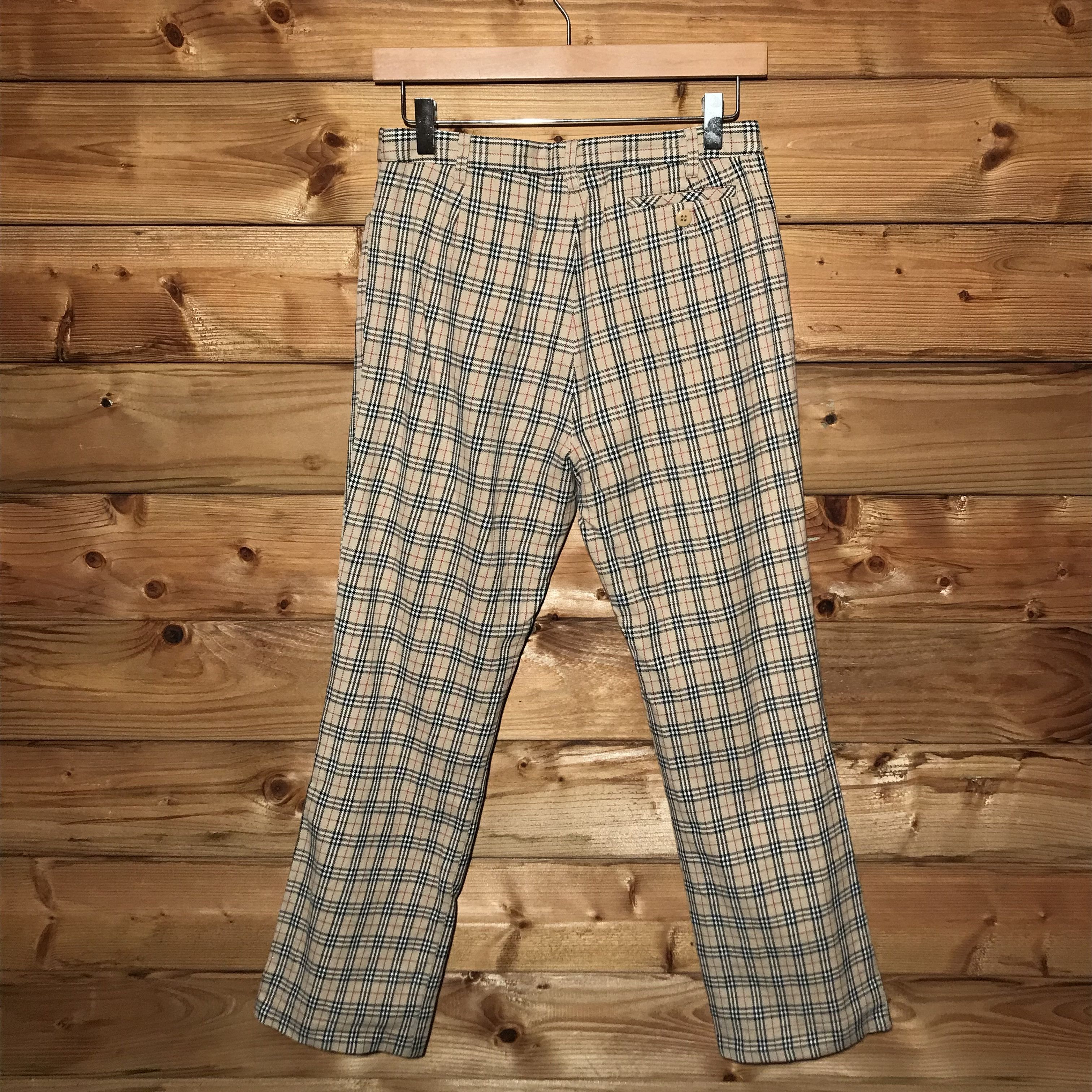 Burberry × Vintage 00s Burberry Nova Check Pattern Golf Style Trousers Size 28" / US 6 / IT 42 - 2 Thumbnail