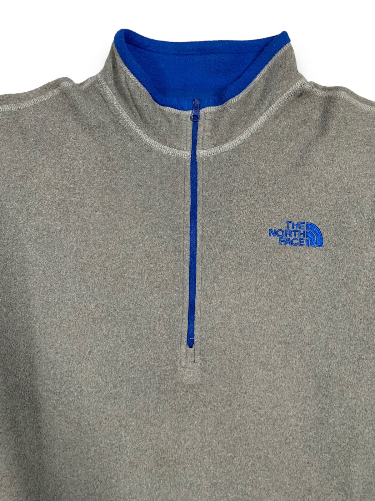 The North Face The North Face Small Logo Quarter Zipper Fleece Sweatshirt Size US XL / EU 56 / 4 - 4 Thumbnail