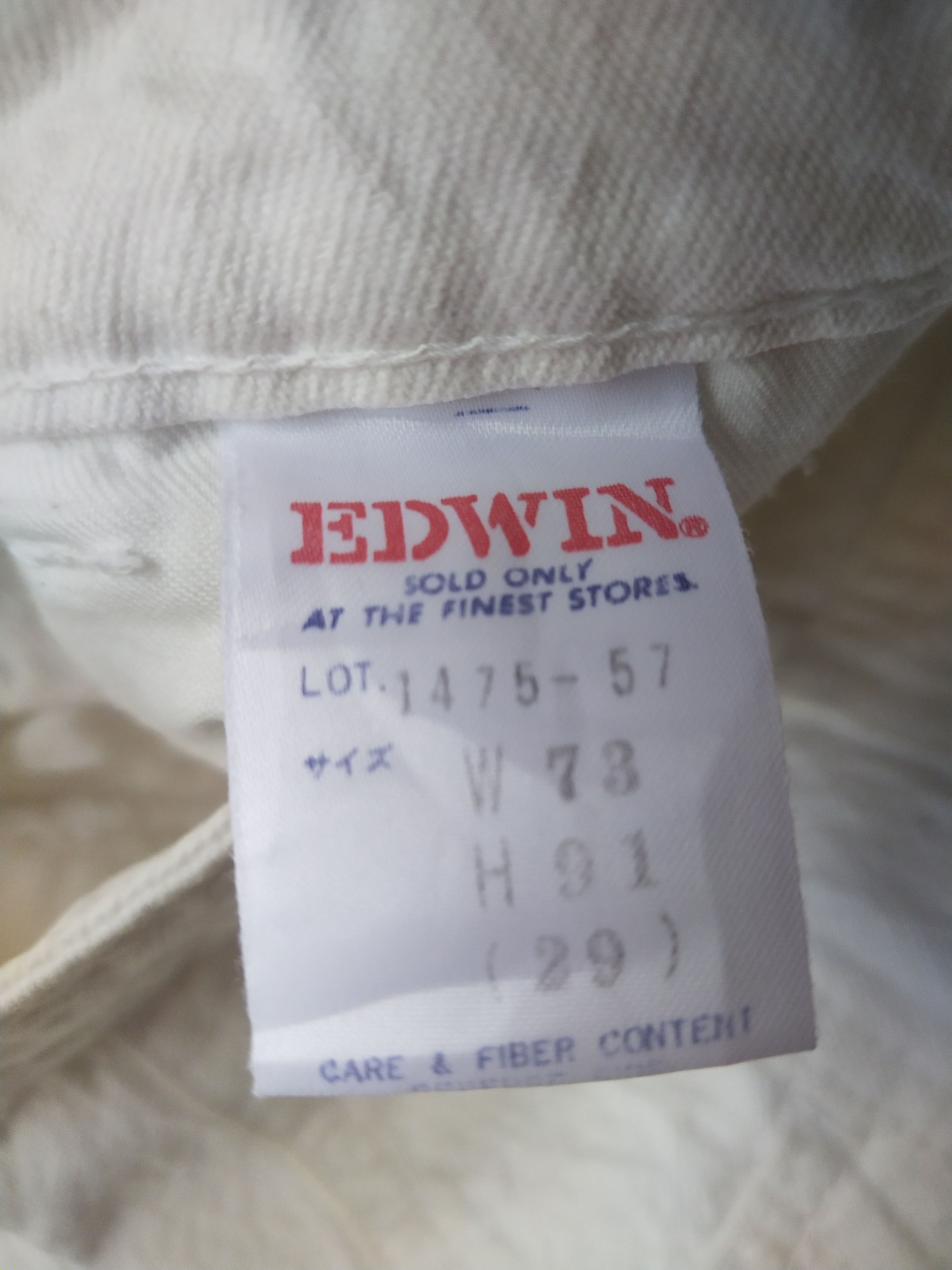 Edwin Vintage 90s Edwin White Tapered Denim Pants Size US 28 / EU 44 - 9 Thumbnail