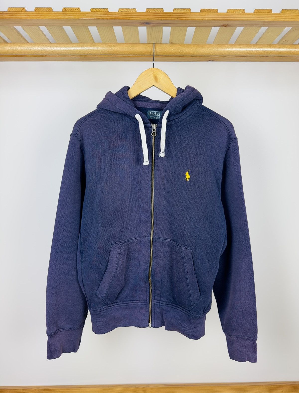 Polo Ralph Lauren Vintage Polo Ralph Lauren Zip Up Distressed Hoodie Size M Size US M / EU 48-50 / 2 - 1 Thumbnail