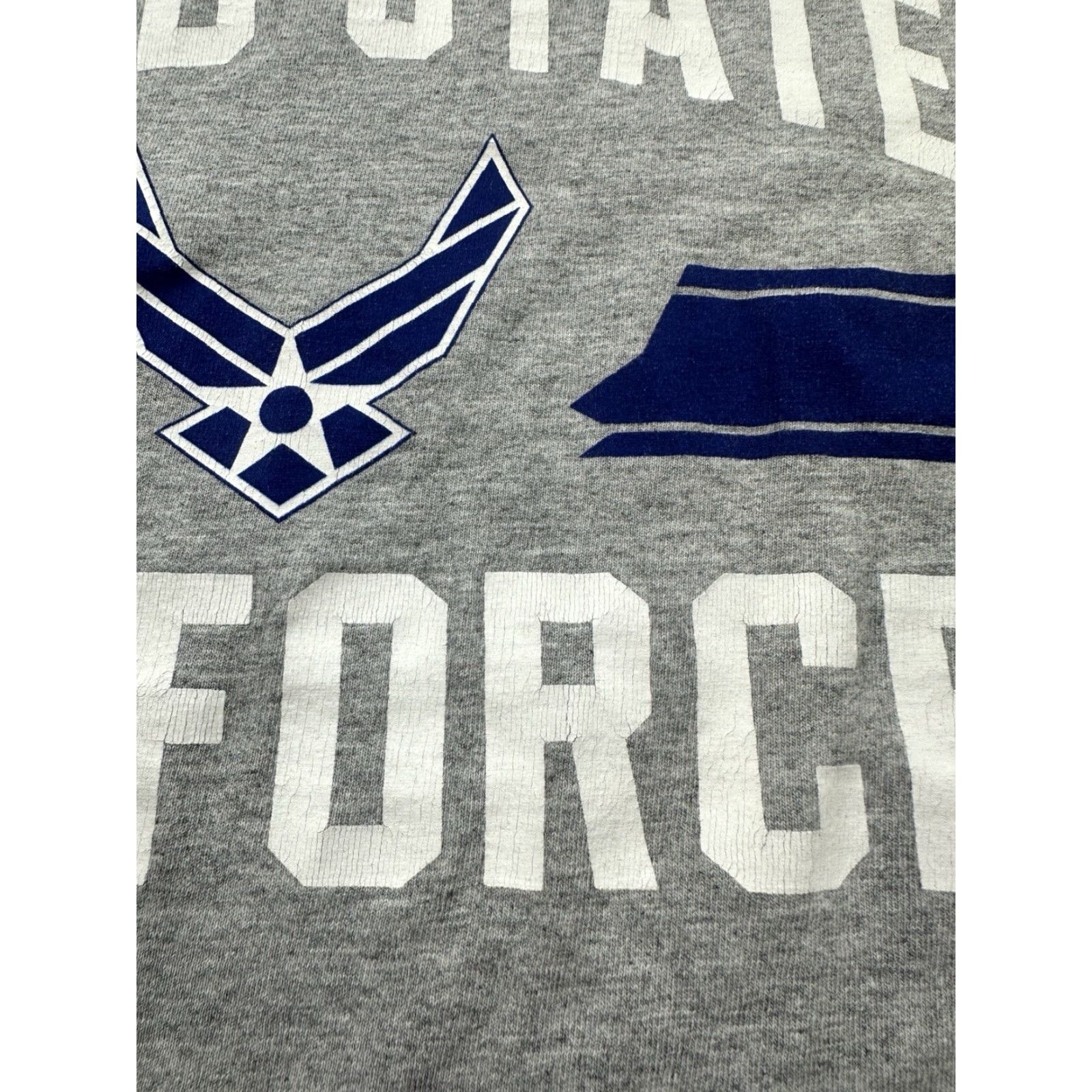 Vintage VINTAGE Bayside U.S. Air Force Shirt Mens M Gray Cotton Crew Neck Short Sleeve USA United States T-Shirt Men Classic Size US M / EU 48-50 / 2 - 5 Thumbnail