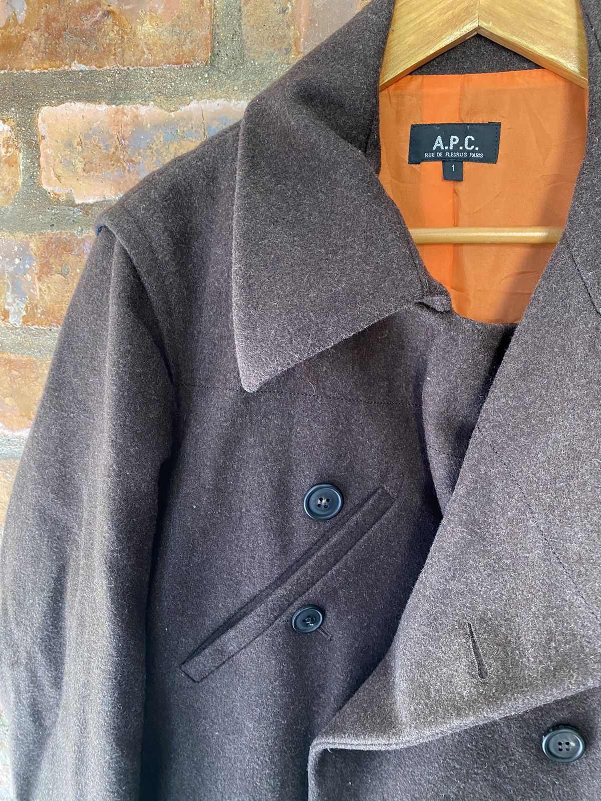 A.P.C. AW2003 Double collar wool heavy coat parka Size US M / EU 48-50 / 2 - 8 Thumbnail