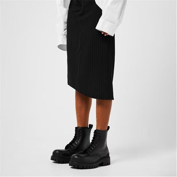 Balenciaga o1g2r1mq0924 Strike Lace Up Boots in Black Size US 6 / IT 36 - 5 Thumbnail