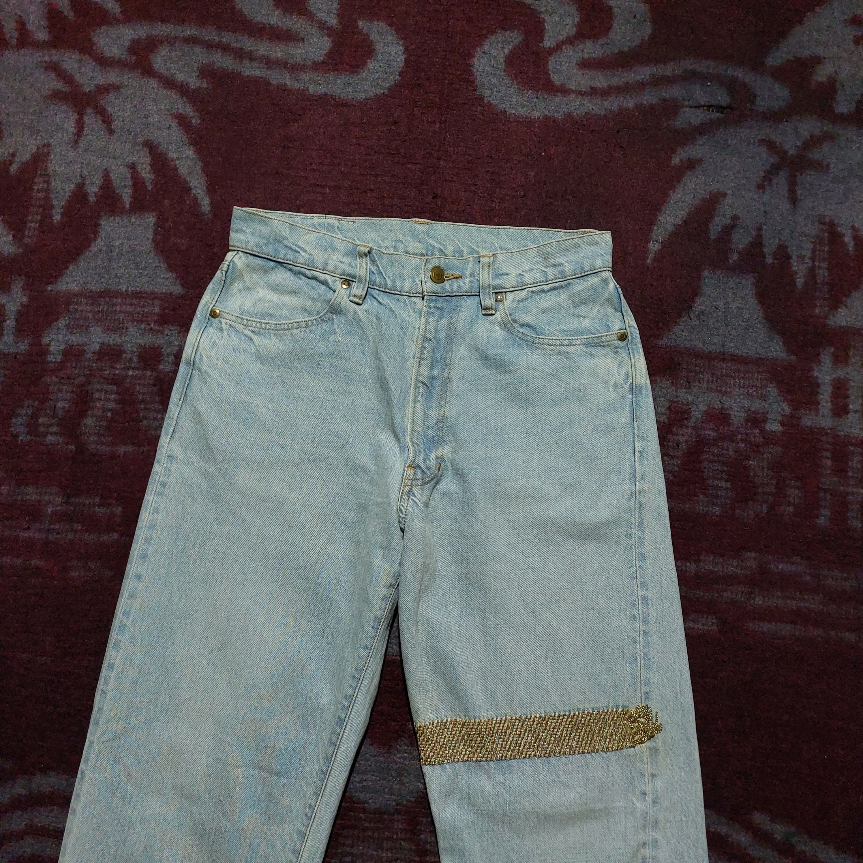 Tete Homme 20AW Kiminori morishita and yellow chain blue denim Size US 30 / EU 46 - 3 Thumbnail