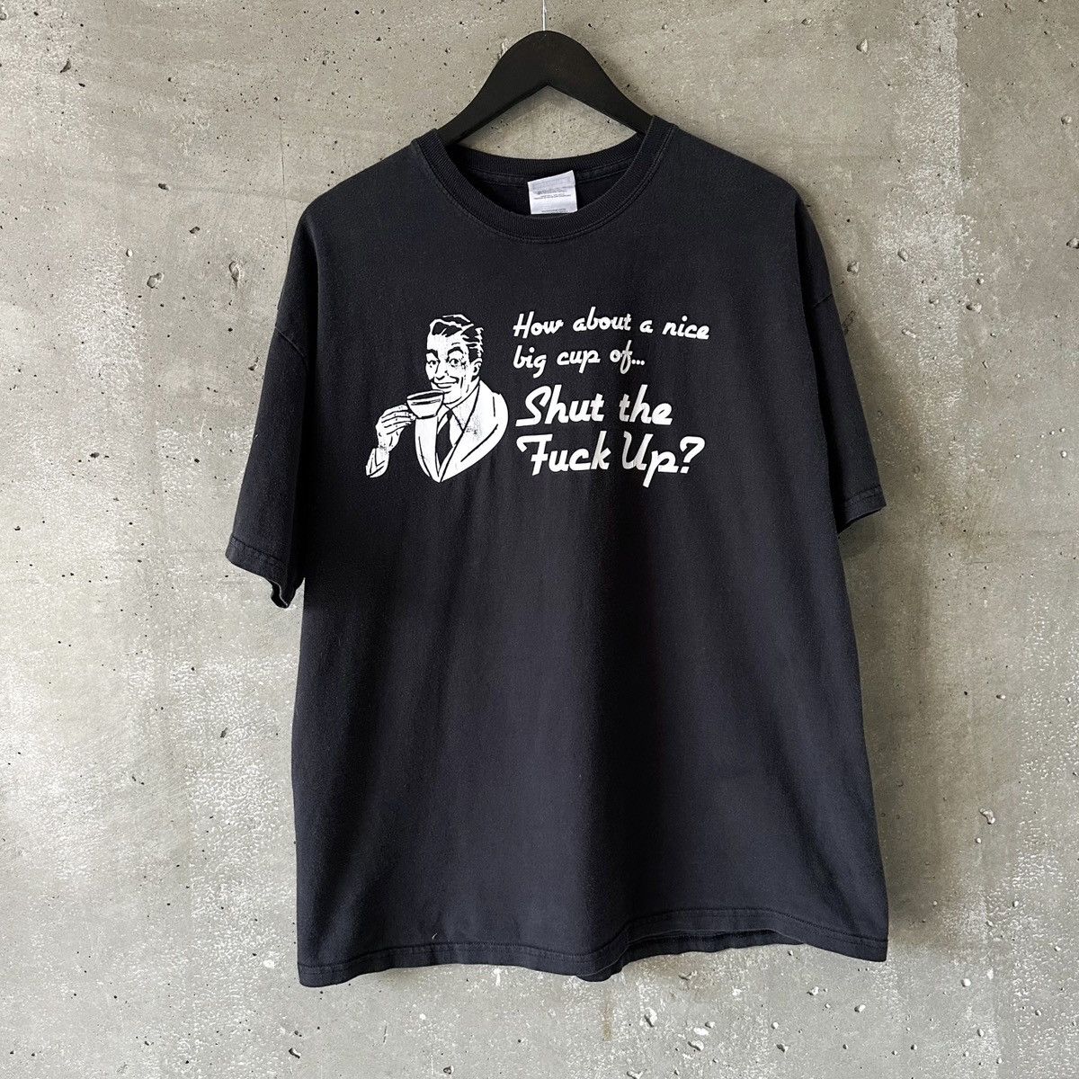 Vintage Vintage “Big Cup of Shut The Fuck Up” T-Shirt Size US XL / EU 56 / 4 - 2 Thumbnail