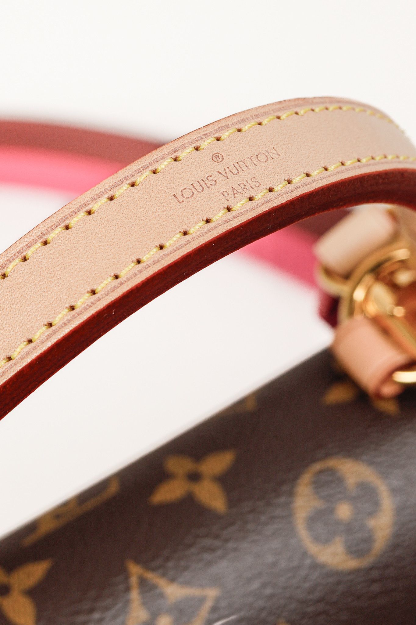 Louis Vuitton Louis Vuitton Cluny BB Monogram Bordeaux & Fuchsia-Strap Bag Size ONE SIZE - 9 Thumbnail