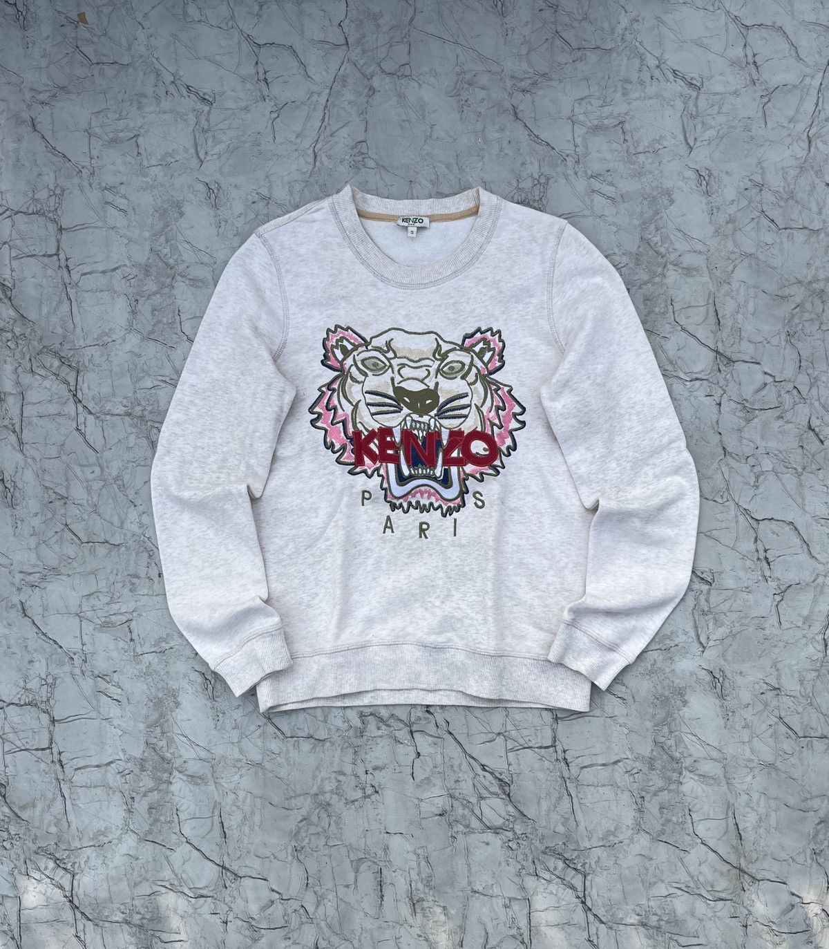 Kenzo Kenzo Paris Tiger Embroidered Crewneck Size US S / EU 44-46 / 1 - 1 Thumbnail