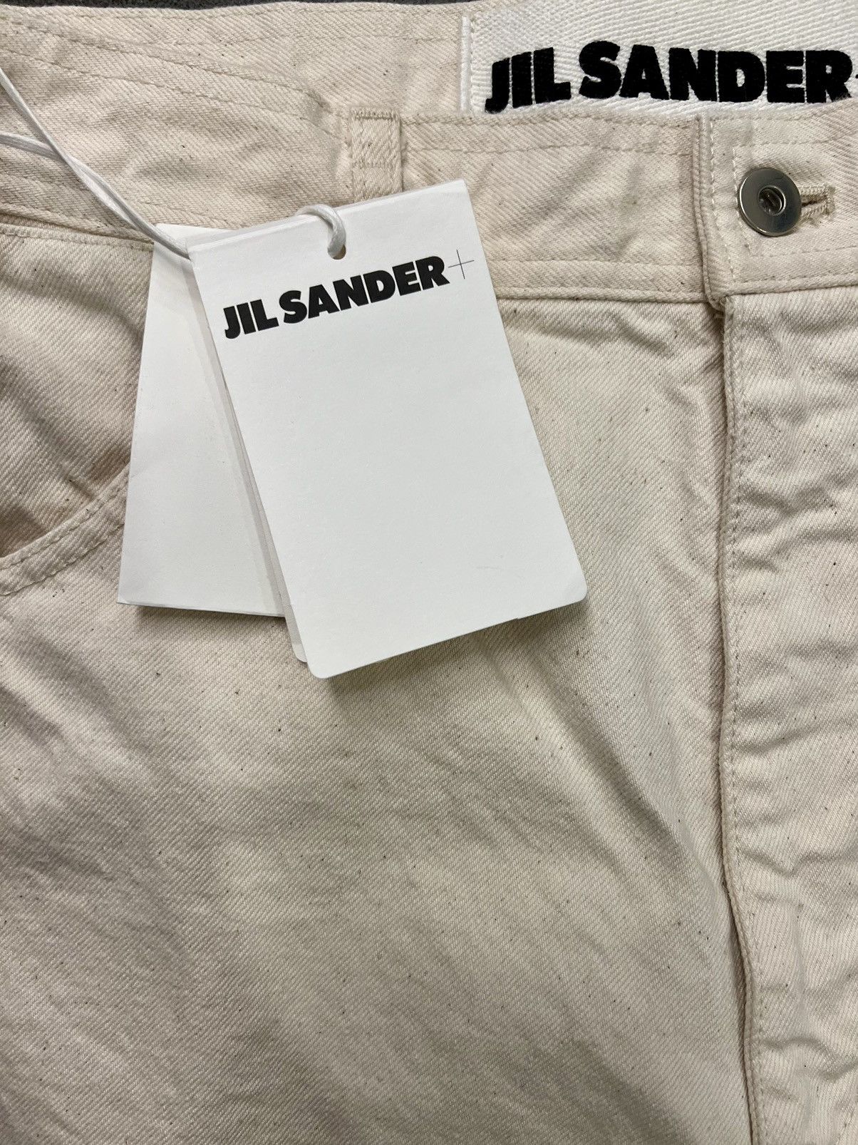 Jil Sander New JIL SANDER Japanese Selvedge Wide Denim Off White Jeans Size US 29 - 15 Thumbnail