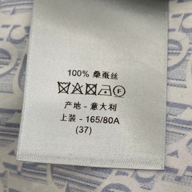 Dior Dior Size 37 Blue logo old flower full print lapel long-sle Size US XXS / EU 40 - 8 Thumbnail