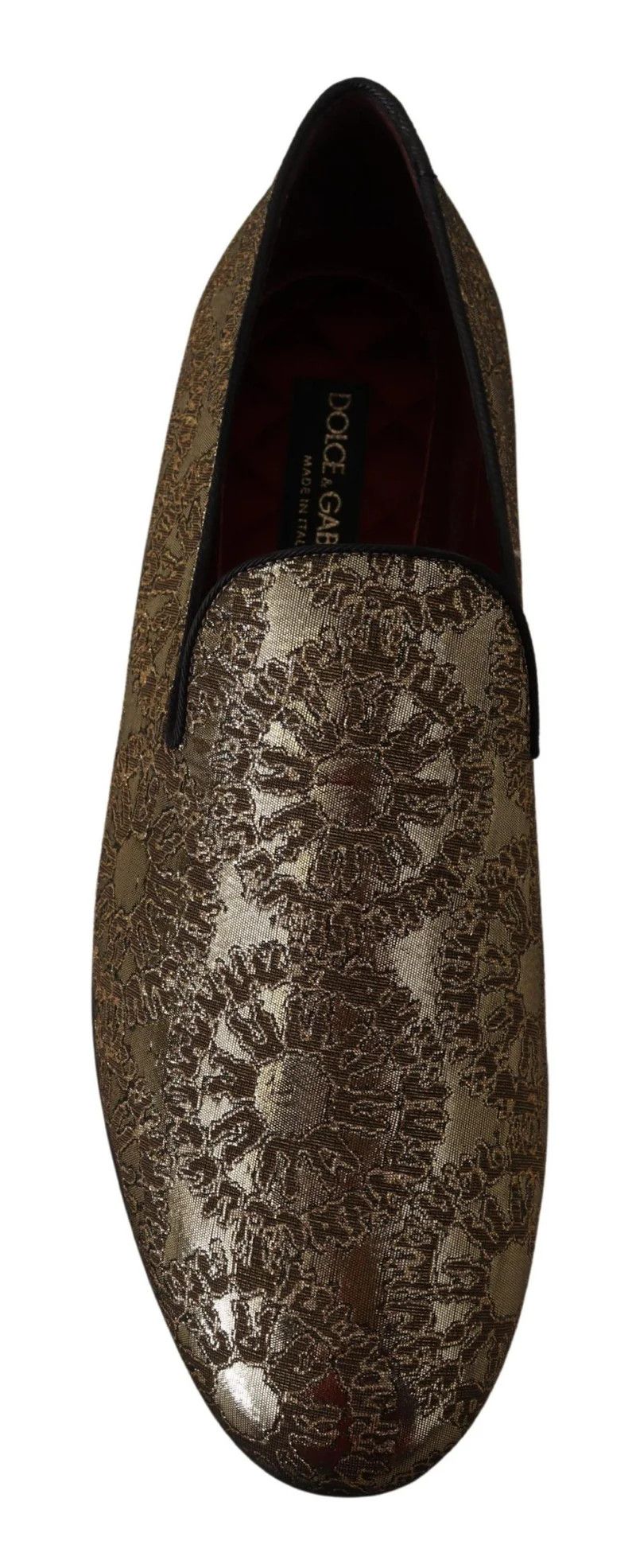 Dolce & Gabbana o1y0125 Embroidered Loafers in Gold Size US 6 / EU 39 - 3 Thumbnail