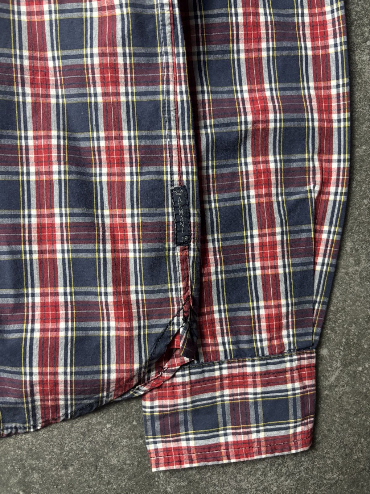 Giorgio Armani 2000s Armani Jeans Plaid Button Up with Hoodie Size US S / EU 44-46 / 1 - 4 Thumbnail