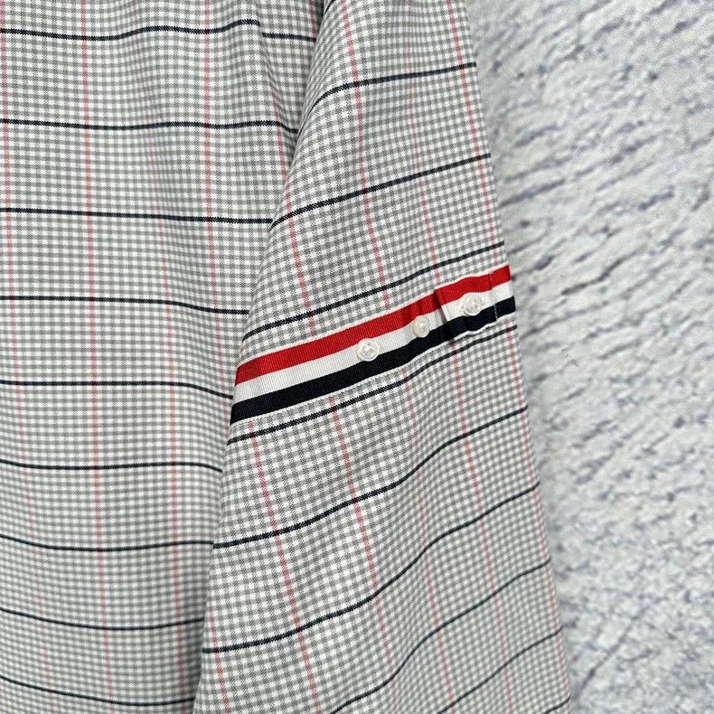 Thom Browne Thom browne Gray fine check double-sleeved long-sleeved shi Size US XXL / EU 58 / 5 - 5 Thumbnail
