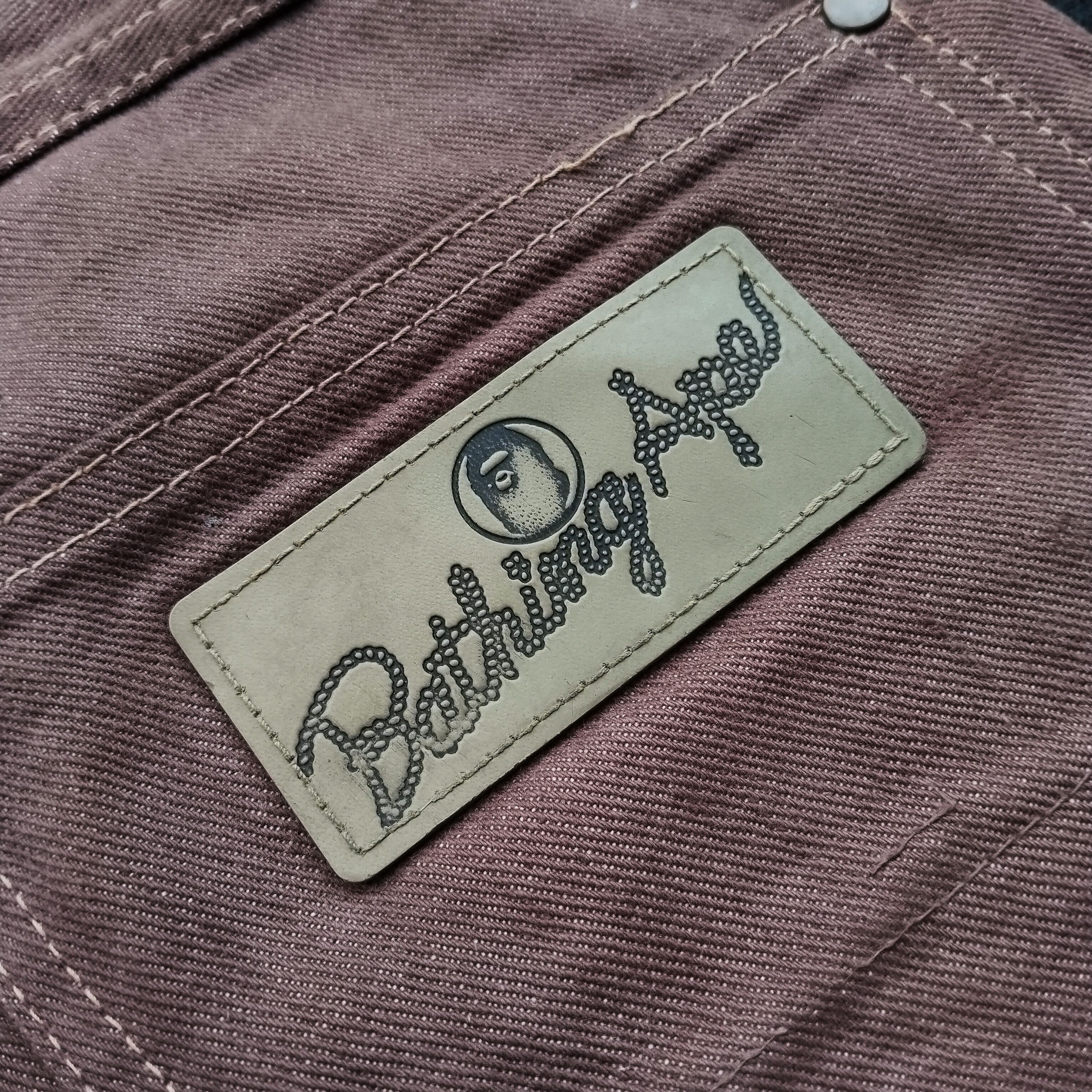 Bape Vintage Bape Cargo Patch Leather Denim Pants Size US 32 / EU 48 - 3 Thumbnail