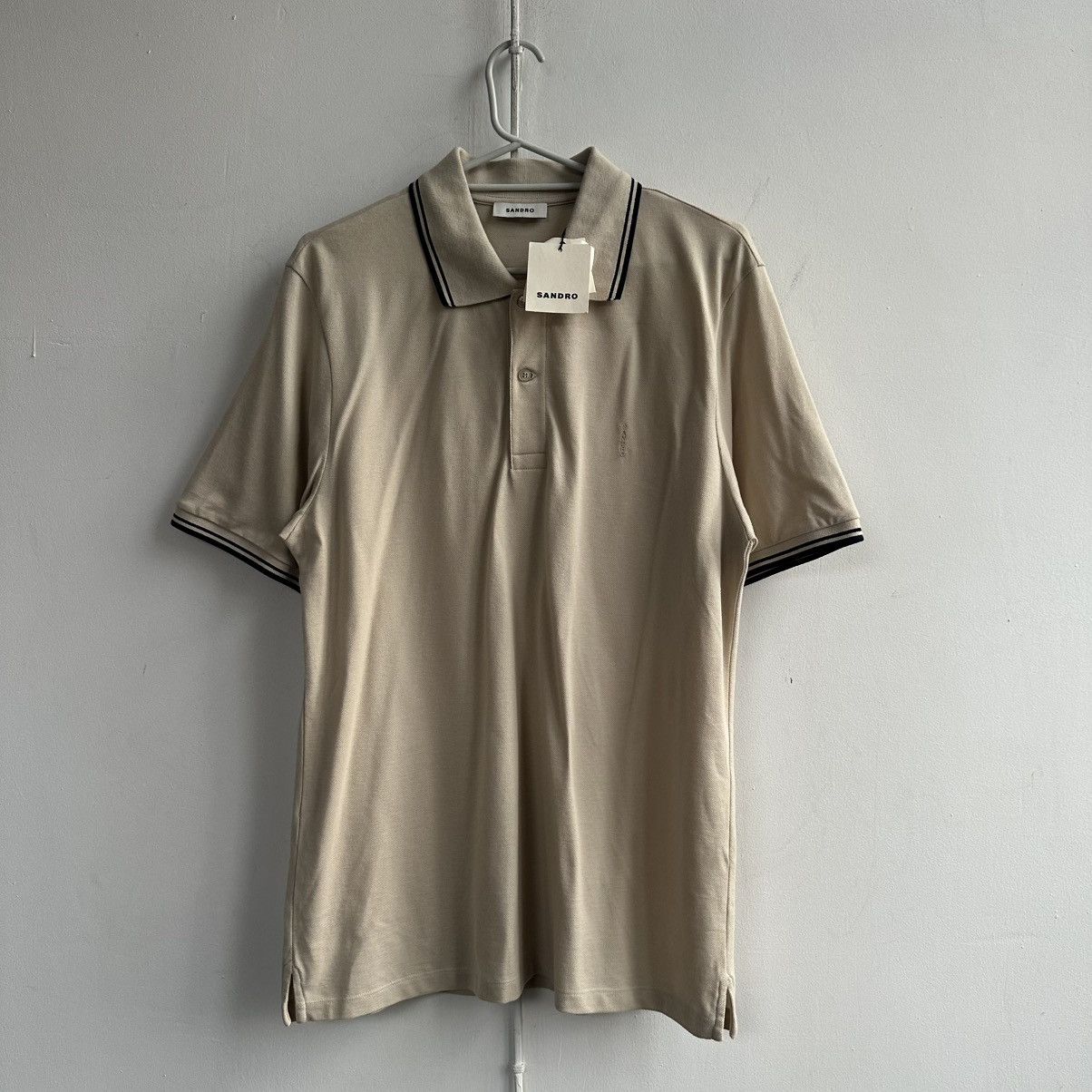 Sandro Sandro Cream Men's Polo Shirt Size US L / EU 52-54 / 3 - 9 Thumbnail