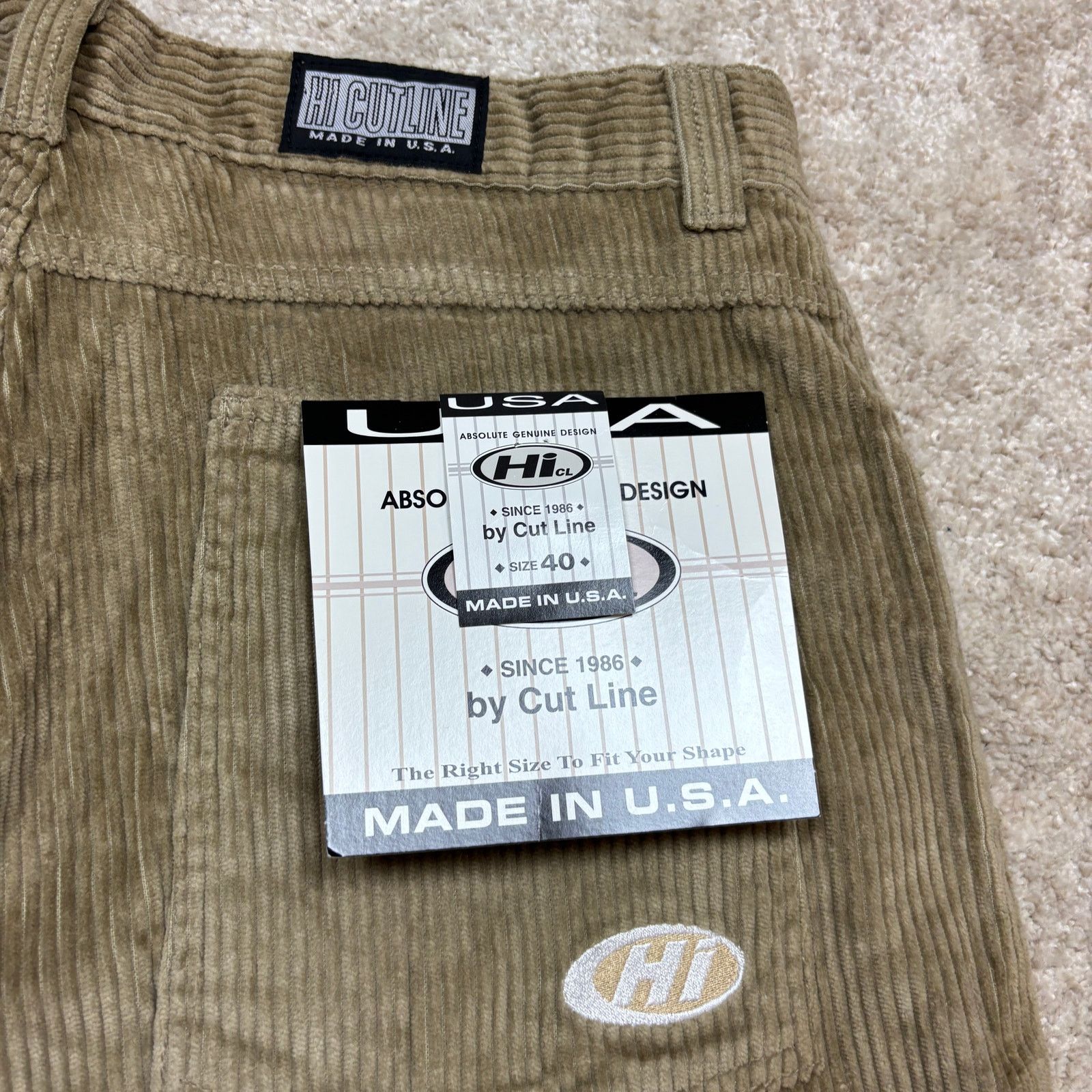 Vintage NWT Deadstock Vintage Hi Cutline Corduroy Baggy Pants 40x32 Size US 40 / EU 56 - 5 Thumbnail
