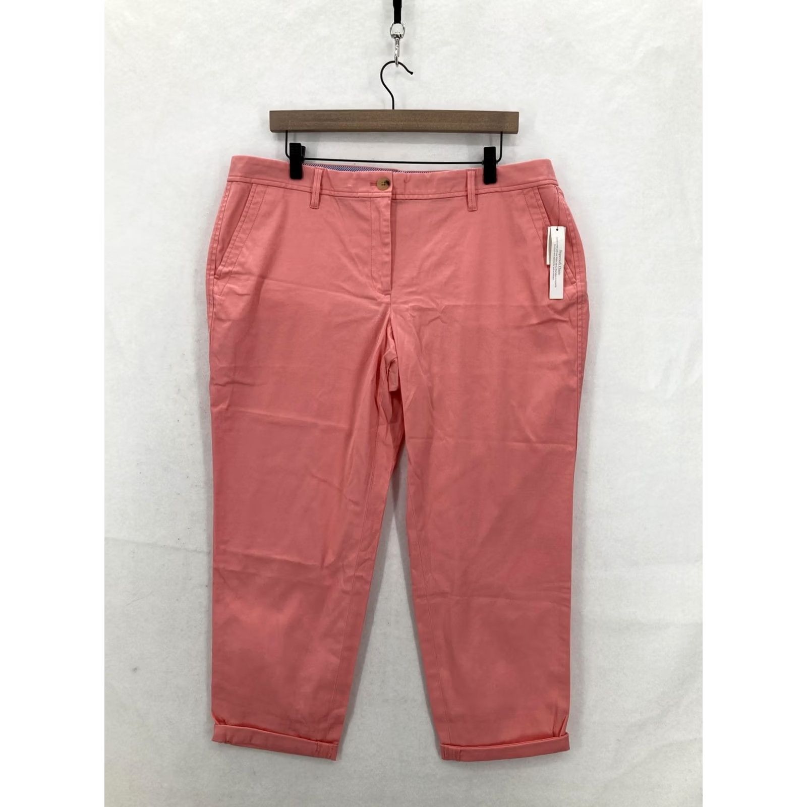 Talbots Talbots Chino Pants Womens 14P Pink Relaxed Supersoft Petite Ankle Casual Preppy Size 36" / US 14 / IT 50 - 2 Thumbnail