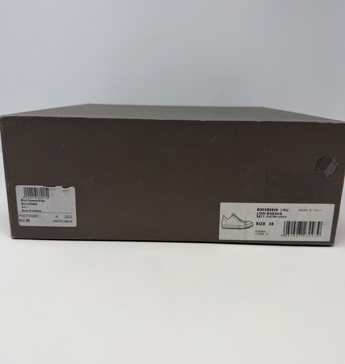Rick Owens Rick Owens Ramone Low Top Sneaker Dust/Milk Size US 5 / IT 35 - 8 Thumbnail