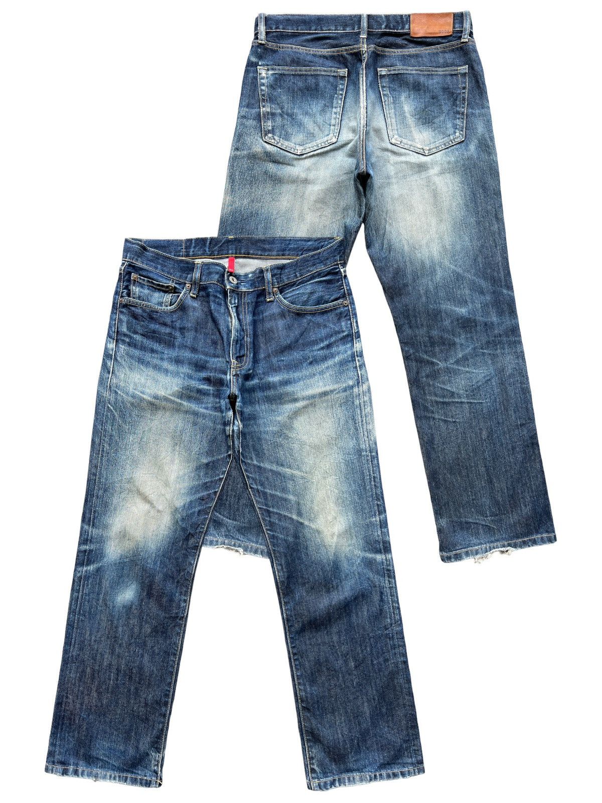 Uniqlo Uj Regular Fit Straight Cut Distressed Jeans 34x30