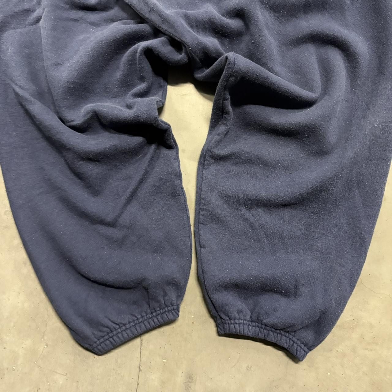 Japanese Brand × Vintage Crazy Vintage Y2K/2000s Baggy Navy Blue Sweatpants With no pockets! Size US 34 / EU 50 - 4 Thumbnail