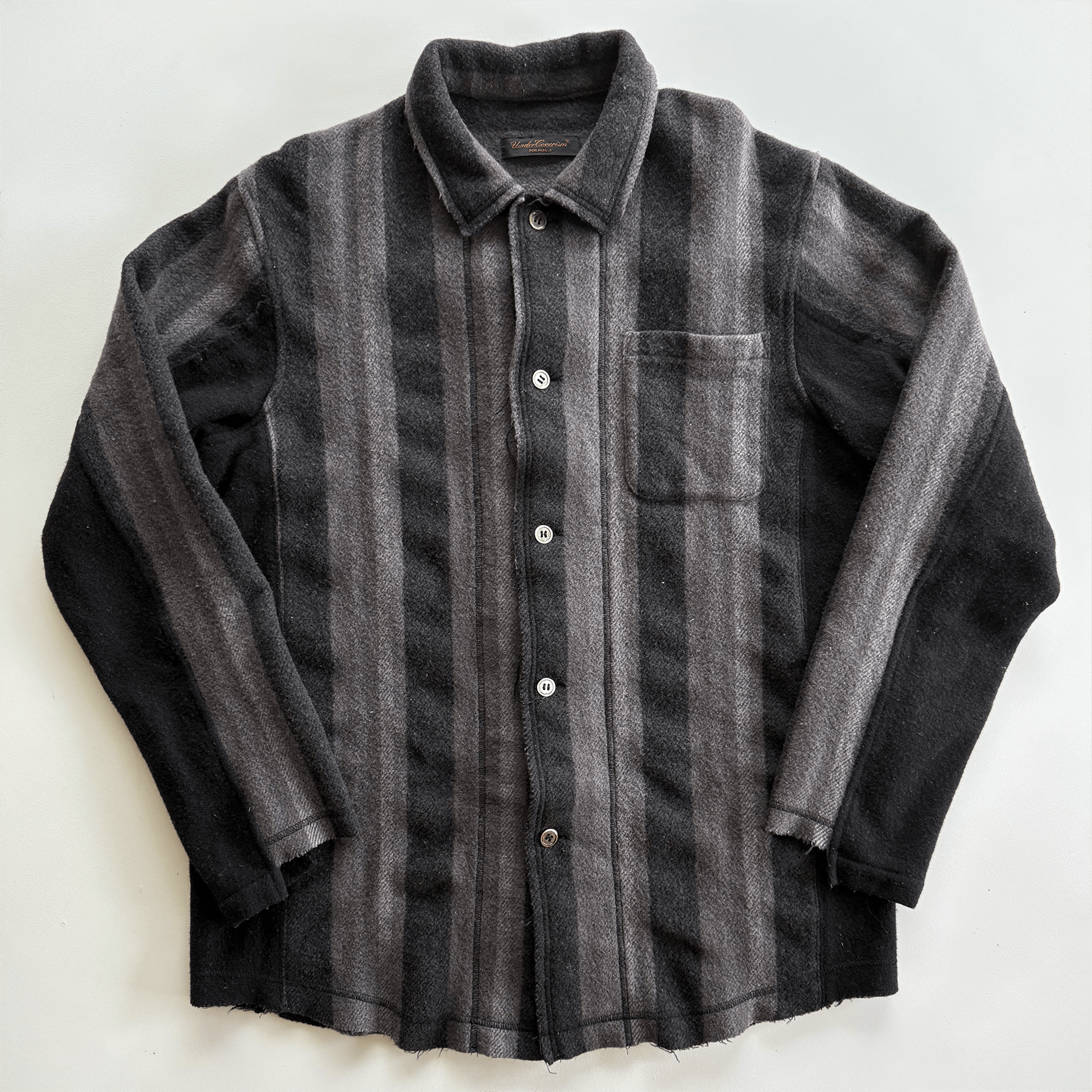 Undercover AW03 Paper Doll Hybrid Reconstructed Wool Overshirt Size US L / EU 52-54 / 3 - 3 Thumbnail