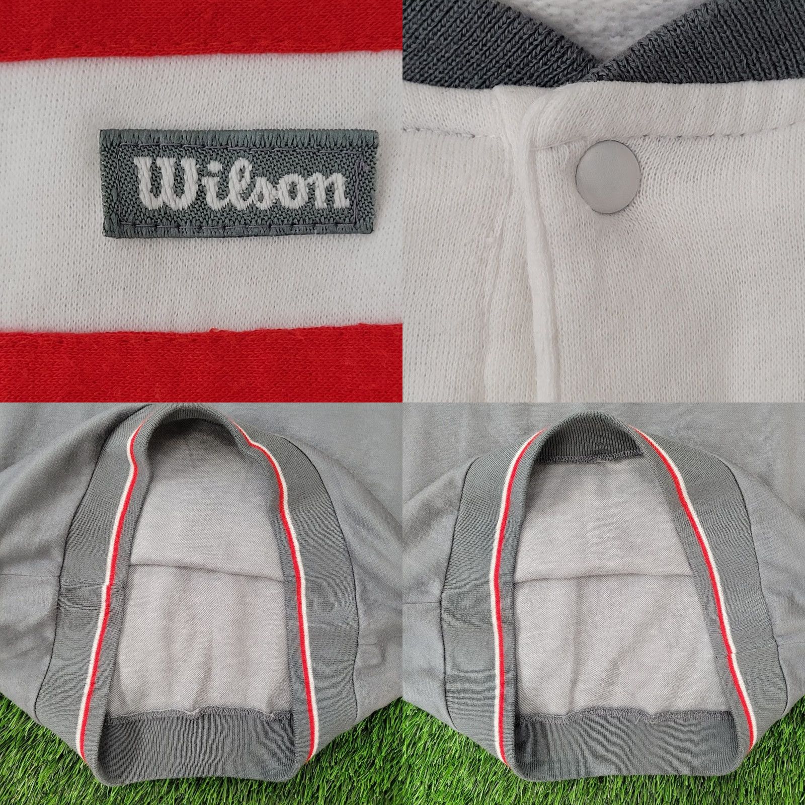 Wilson VINTAGE Wilson Ringer Tennis Sweatshirt Womens Large Gray 90s 1990s 22x24 Cotton Polyester Pullover Shirt Crewneck Size L / US 10 / IT 46 - 9 Thumbnail