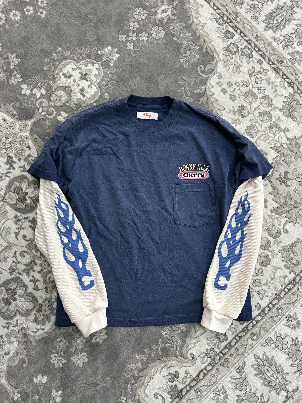 Cherry LA Cherry LA Boneville Boxy Pocket Thermal (Sun Faded Blue 