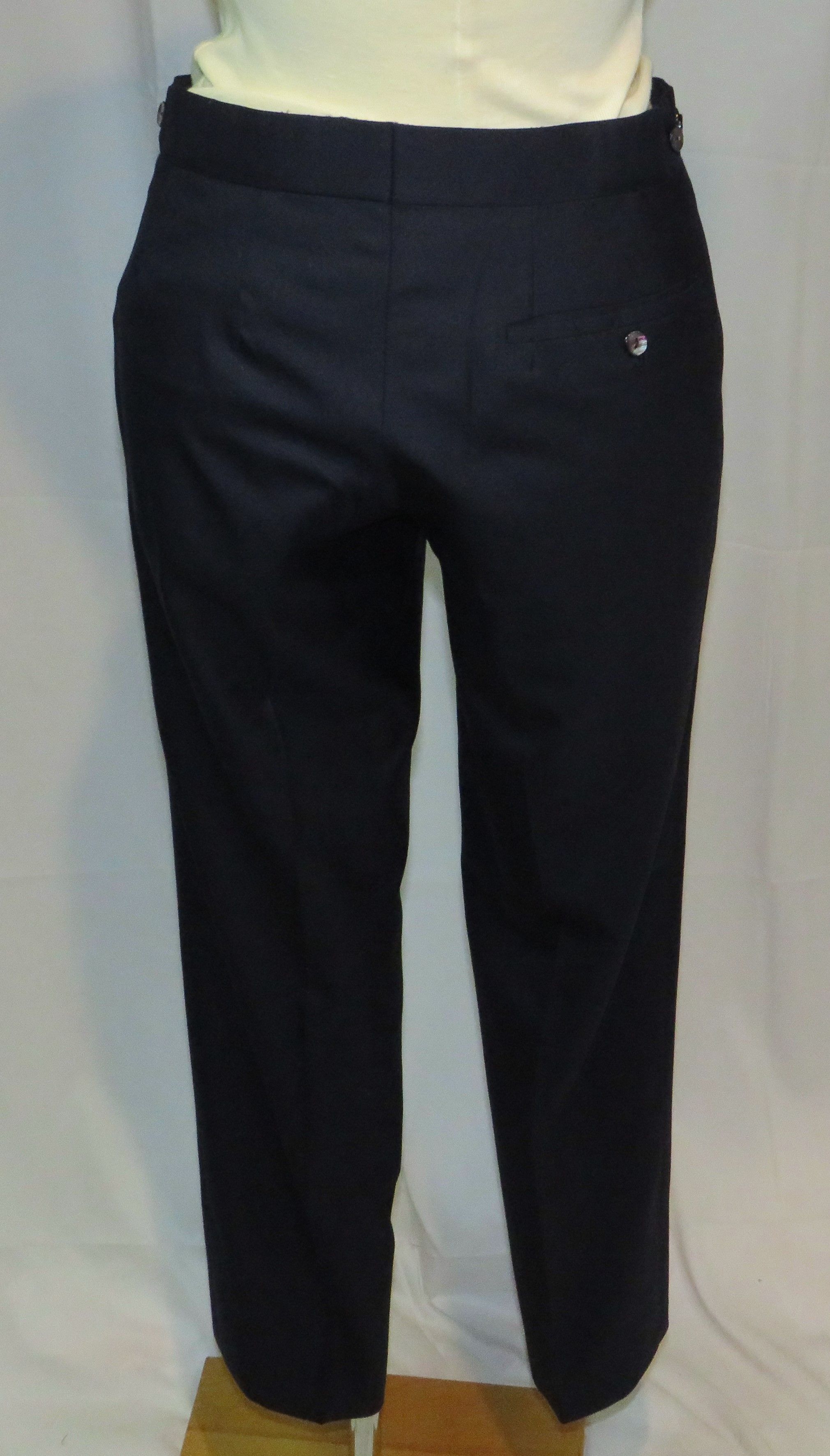 Huntsman × Savile Row Bespoke 2021 Solid Navy One Button Suit 36S Size 36S - 19 Thumbnail