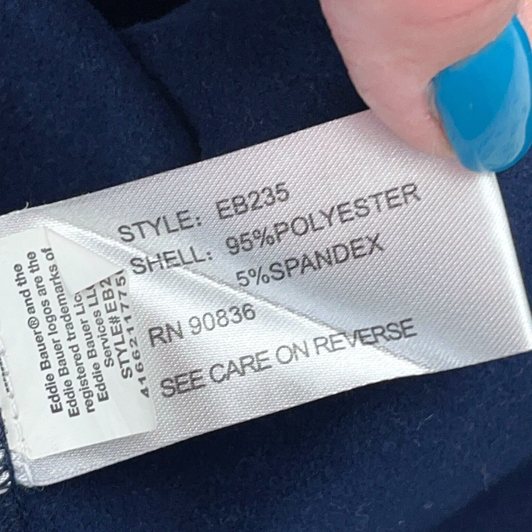 Eddie Bauer Eddie Bauer Sweater Women Large Blue Pullover Quarter Zip Performance Soft Shell Size L / US 10 / IT 46 - 6 Thumbnail