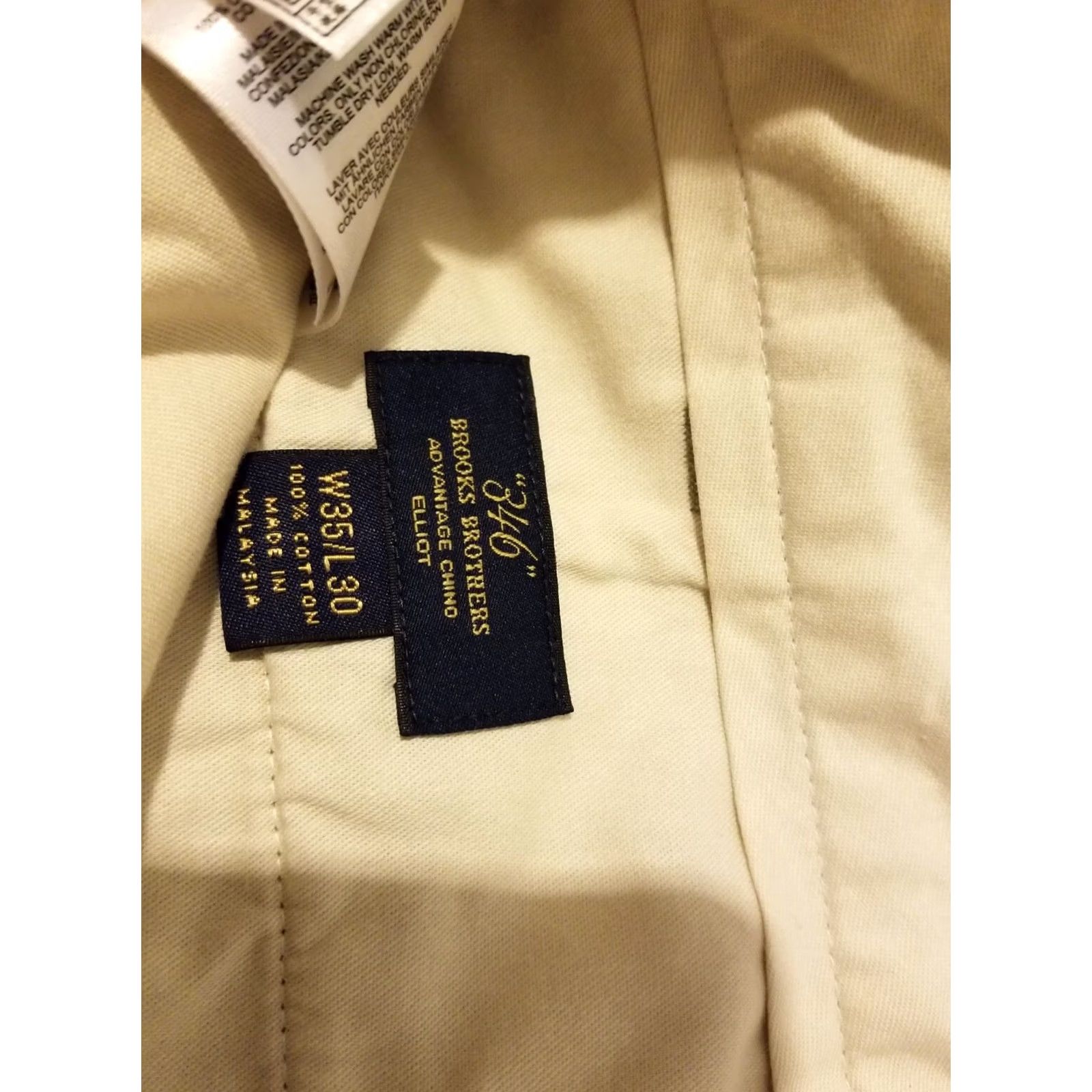 Brooks Brothers Brooks Brothers Pants Khaki Cotton Dress Pants Chino Trouser Beige Mens 35x30 Size US 35 - 5 Thumbnail