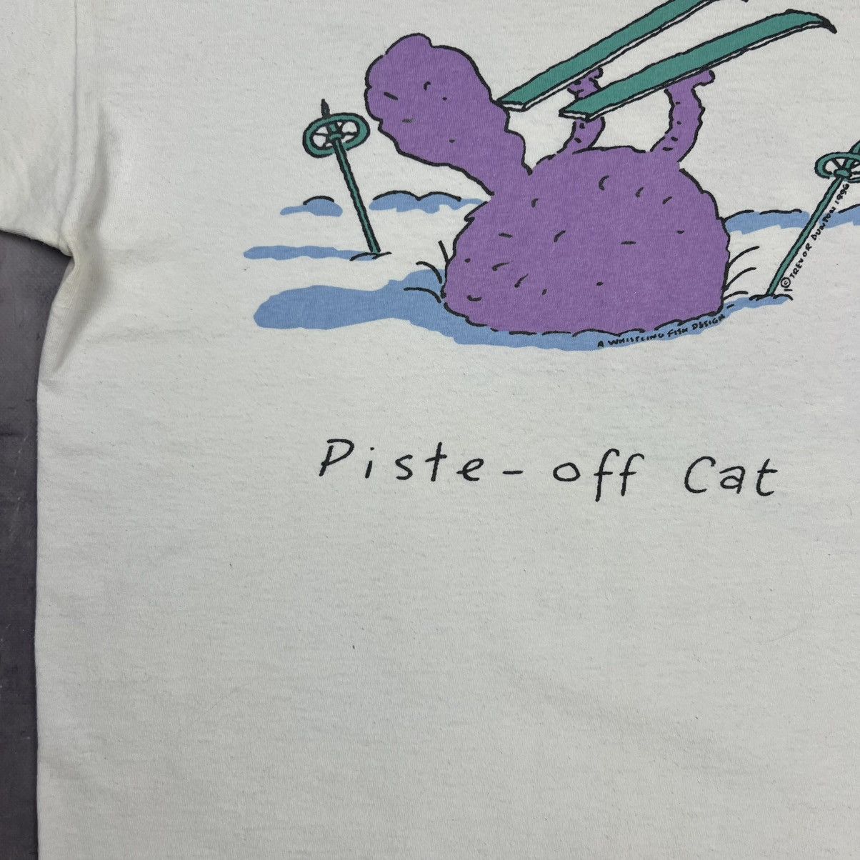 Designer Rare! Trevor Dunton Off Piste Cat Vintage Big Logo Tee 1996 Size US XL / EU 56 / 4 - 21 Thumbnail