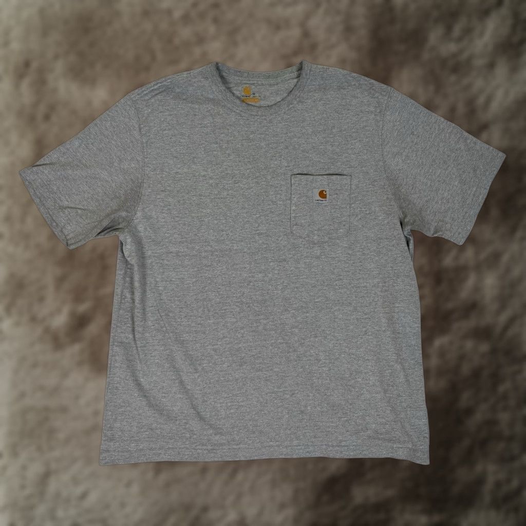 Carhartt VINTAGE Carhartt Gray Pocket Tee T-Shirt XL Work Wear Mens Shirt 90s Grunge K87 Size US XL / EU 56 / 4 - 1 Thumbnail
