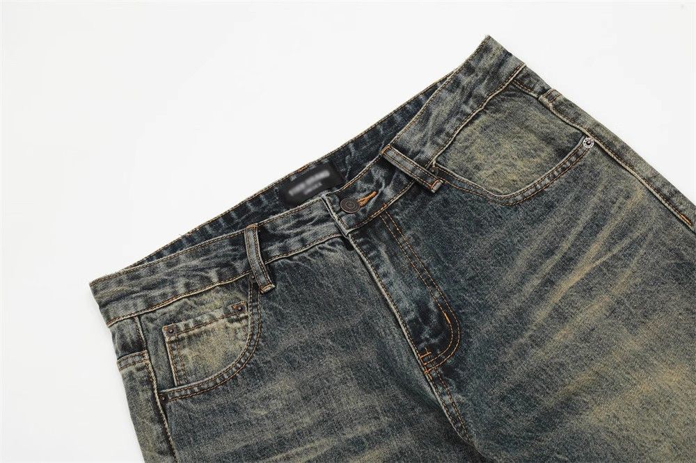 Japanese Brand × Jean Men's trendy loose retro washed distressed flared jeans Size US 32 / EU 48 - 3 Thumbnail