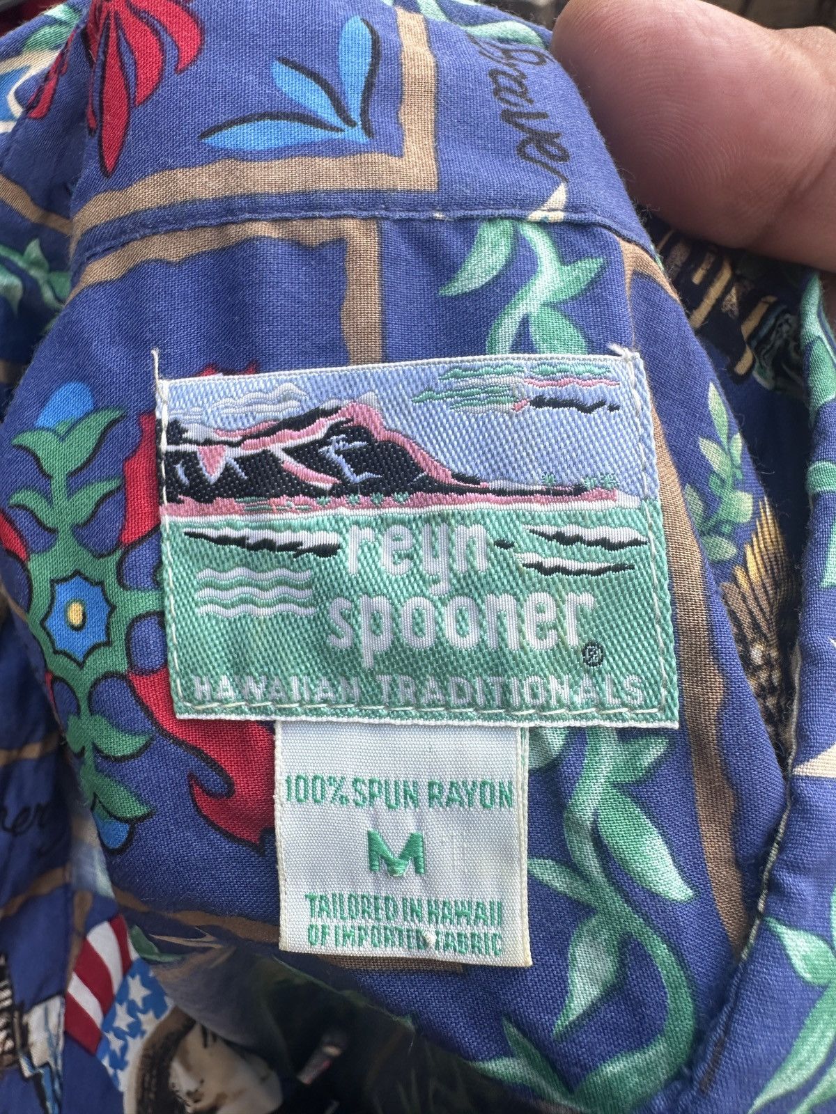 Reyn Spooner Vintage Reyn Spooner Aloha Patriotic USA Liberty Men's M Size US M / EU 48-50 / 2 - 4 Thumbnail