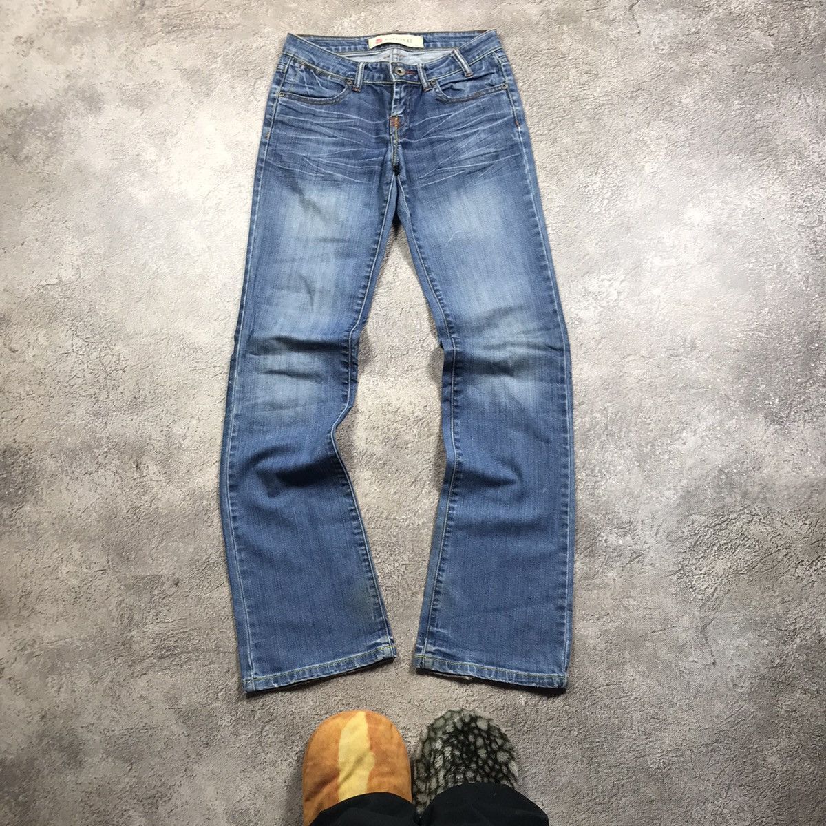 Vintage Vintage Y2K Baggy Flared Distressed Jeans Grunge 90s Logo 27 Size 27" / US 4 / IT 40 - 2 Thumbnail