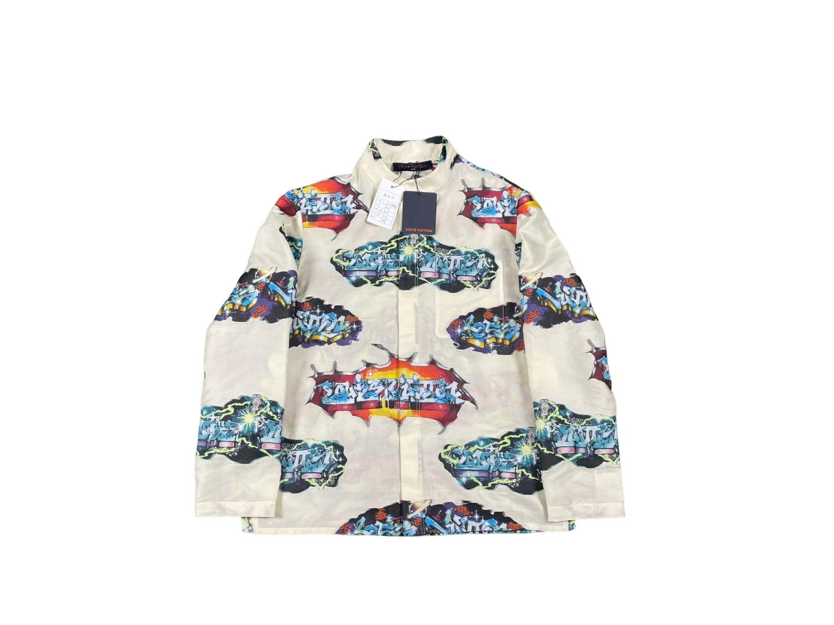Louis Vuitton Louis Vuitton Graffiti Print Shirt S Size US S / EU 44-46 / 1 - 1 Thumbnail