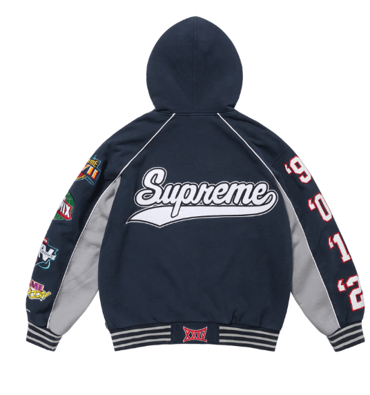 Supreme Supreme Playoffs Zip Up Hooded Sweatshirt Navy Large Size US L / EU 52-54 / 3 - 4 Thumbnail